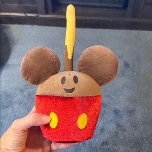 Disney Red and Brown Mickey Mouse Cupcake Plush